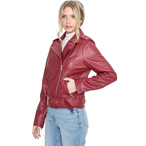 NWT! Women's Luxury Moto Leather Jacket - Picture 4 of 7